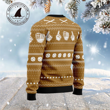 litzzy Baseball Ho Ho Homerun G51023 Ugly Christmas Sweater -  Best Gift For Christmas, Noel Malalan - Christmas Signature sweater   