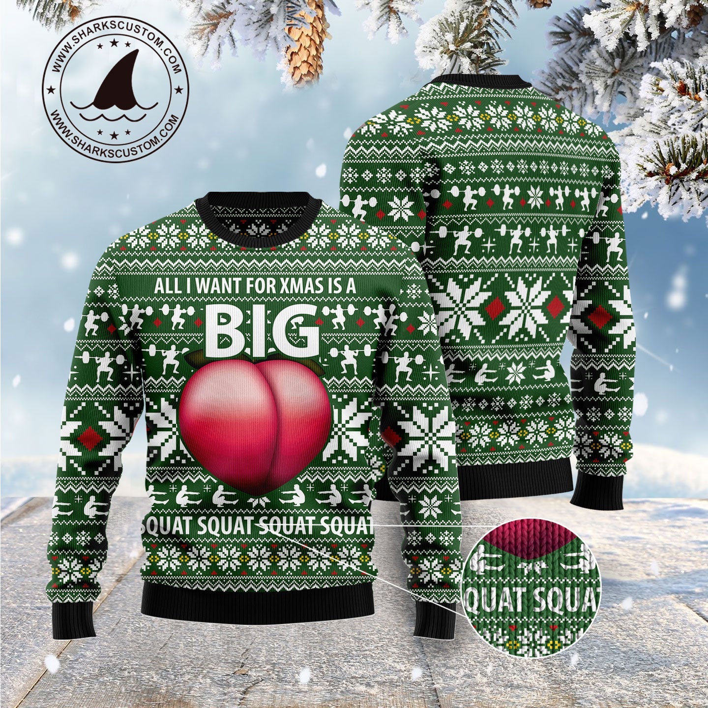 litzzy Ugly Sweater Big Booty G51019 - Ugly Christmas Sweater -  Best Gift For Christmas, Noel Malalan - Christmas Signature sweater   