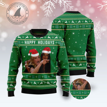 litzzy Happy Holiday G51013 - Ugly Christmas Sweater -  Best Gift For Christmas, Noel Malalan - Christmas Signature sweater   