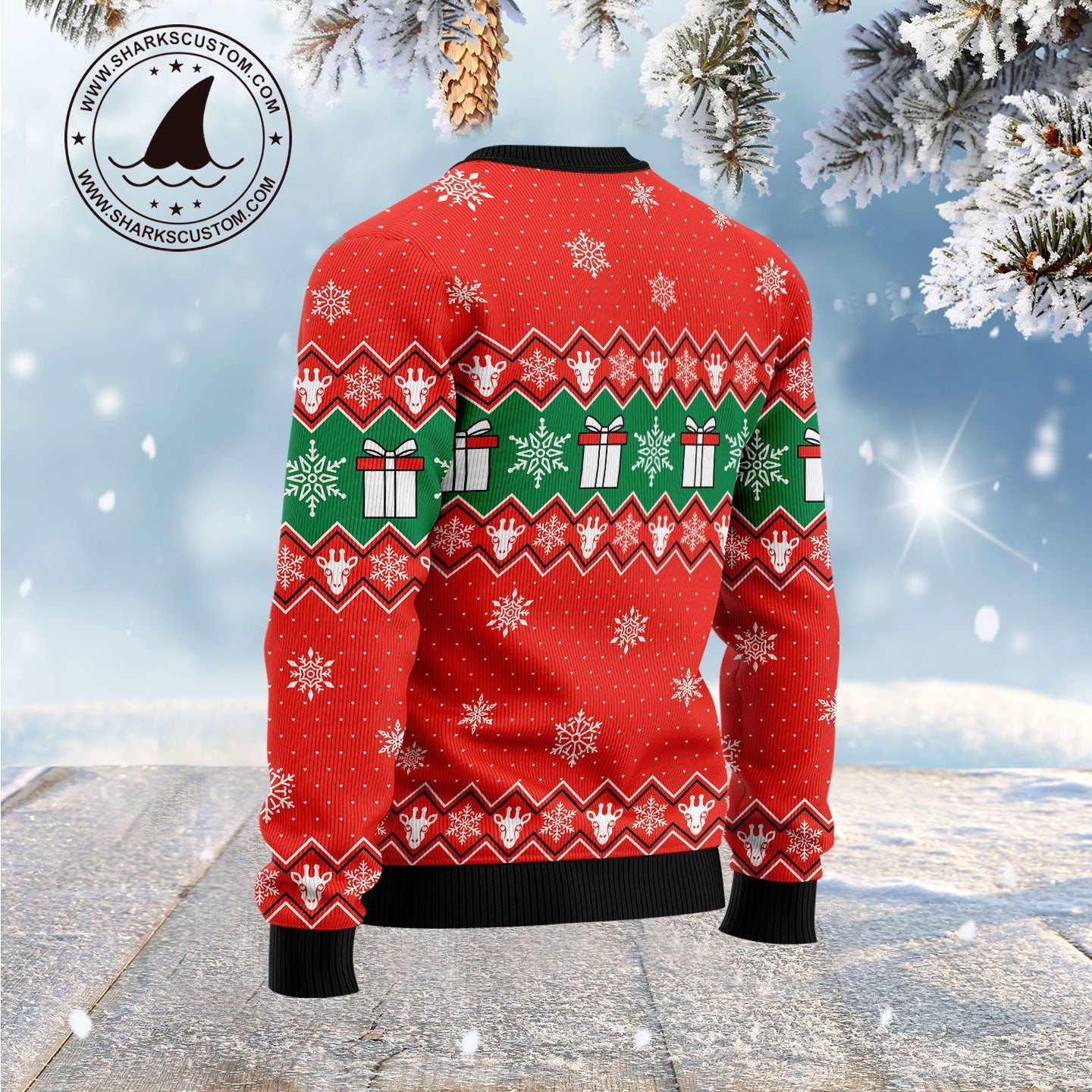 litzzy Lovely Giraffe G51021 Ugly Christmas Sweater -  Best Gift For Christmas, Noel Malalan - Christmas Signature sweater   