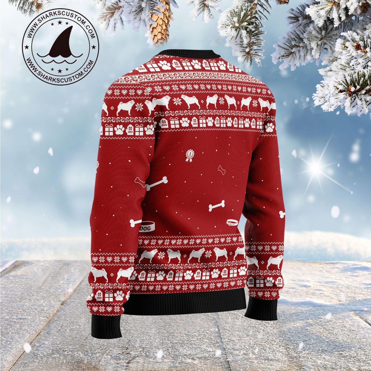 litzzy Merry Puggin Christmas G5112 Ugly Christmas Sweater -  Best Gift For Christmas, Noel Malalan - Christmas Signature sweater   