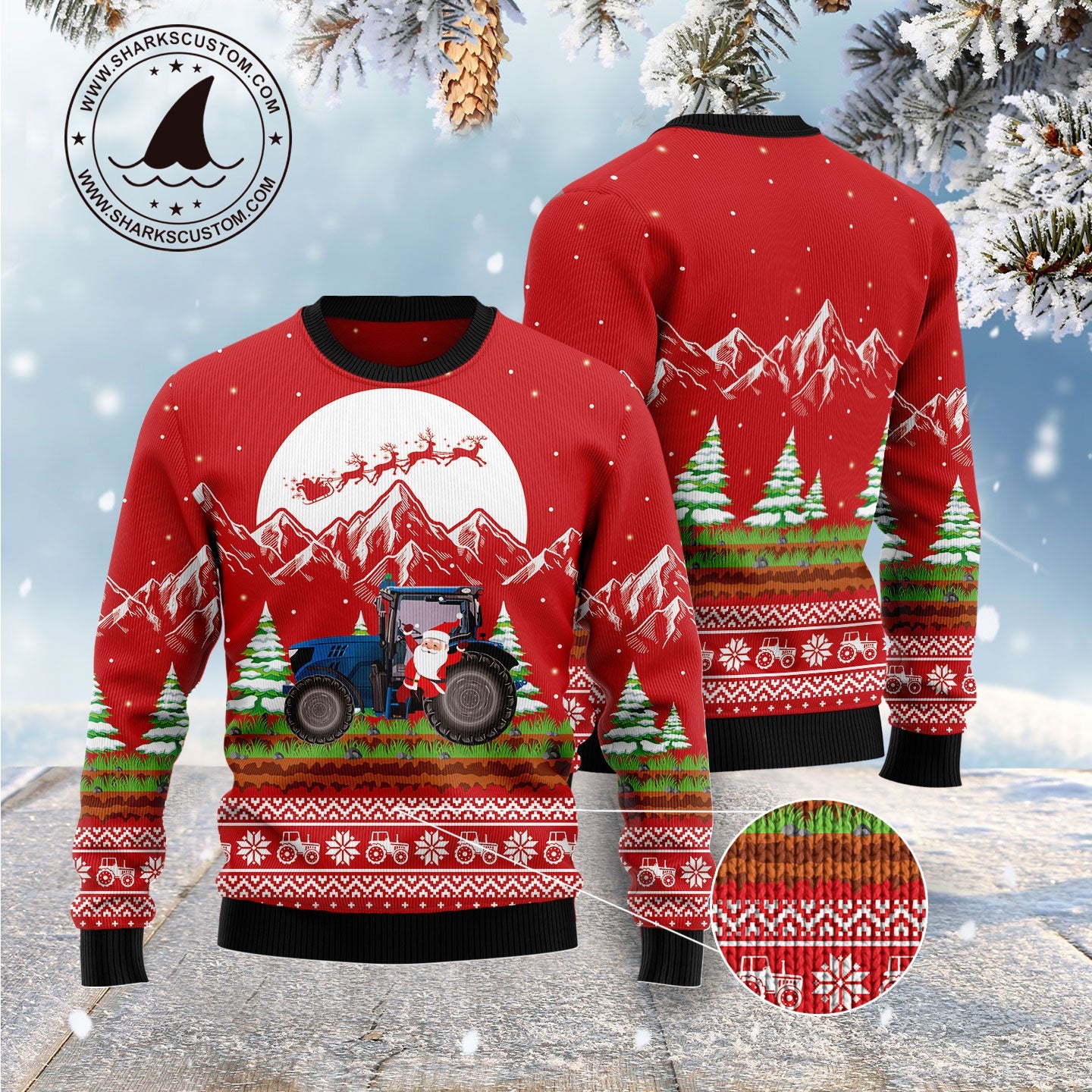 litzzy Noel Tractor G51023 Ugly Christmas Sweater -  Best Gift For Christmas, Noel Malalan - Christmas Signature sweater   