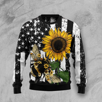 litzzy Sunflower Bee G51030 Ugly Christmas Sweater -  Best Gift For Christmas, Noel Malalan - Christmas Signature sweater   