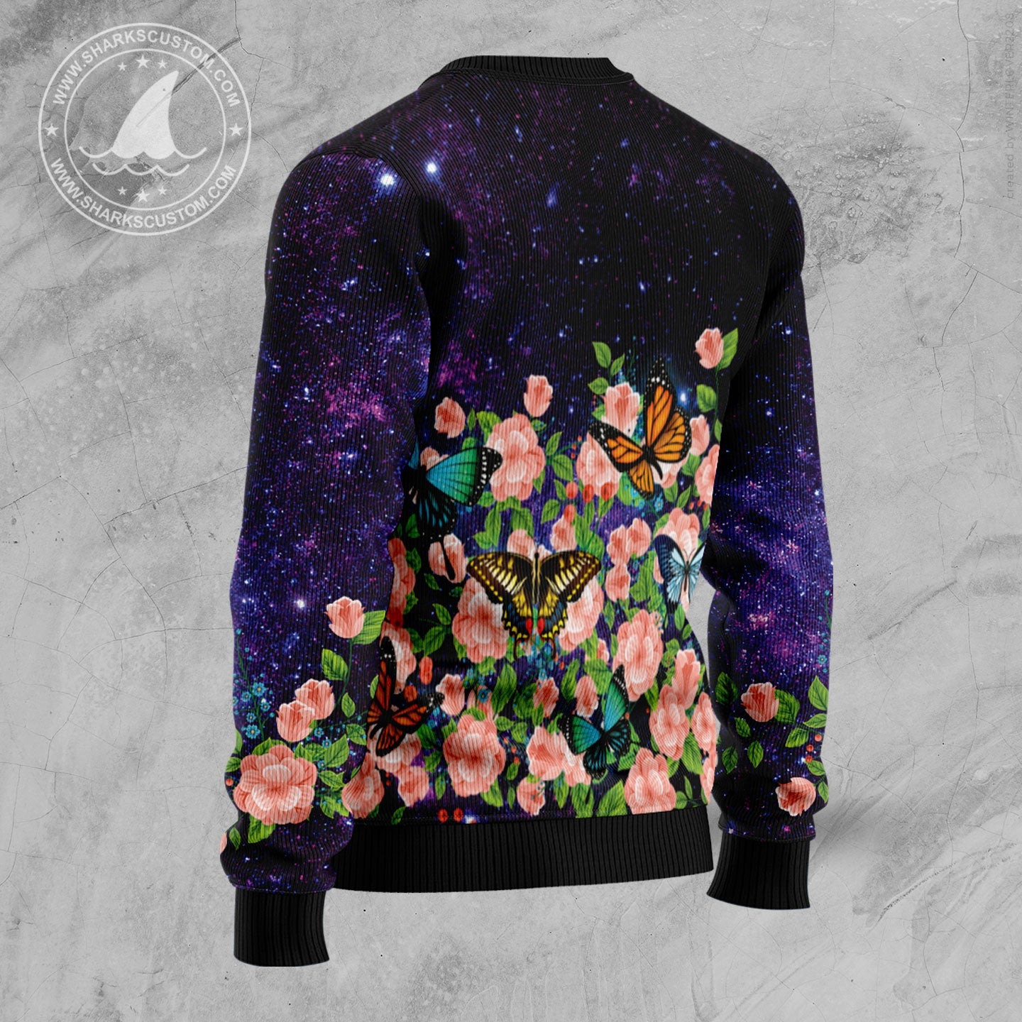 litzzy Butterfly Flowers TY0311 Ugly Christmas Sweater -  Best Gift For Christmas, Noel Malalan - Christmas Signature sweater   