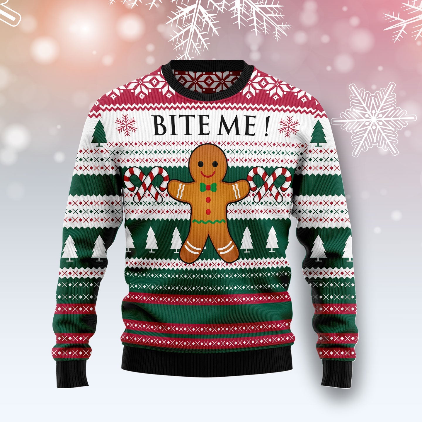 litzzy Christmas Cookies Bite Me G51019 - Ugly Christmas Sweater -  Best Gift For Christmas, Noel Malalan - Christmas Signature sweater   