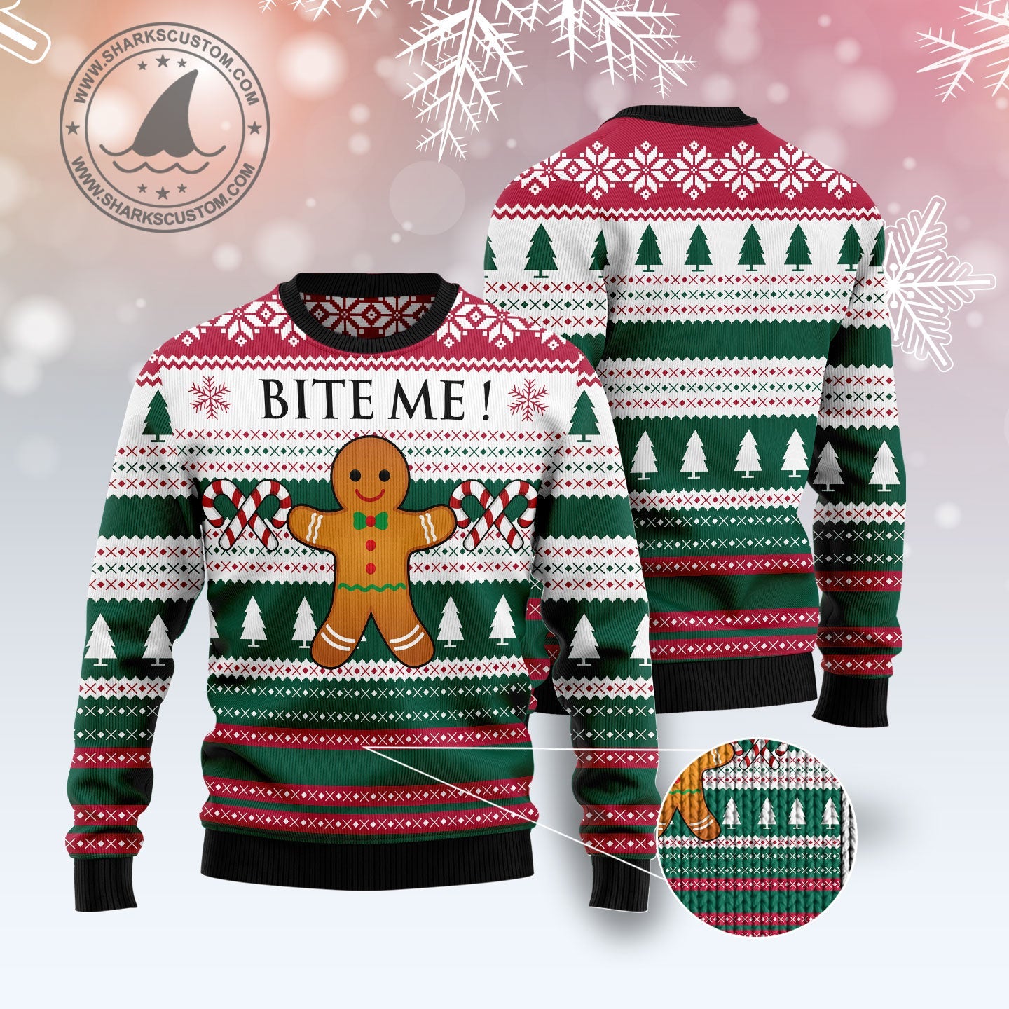 litzzy Christmas Cookies Bite Me G51019 - Ugly Christmas Sweater -  Best Gift For Christmas, Noel Malalan - Christmas Signature sweater   