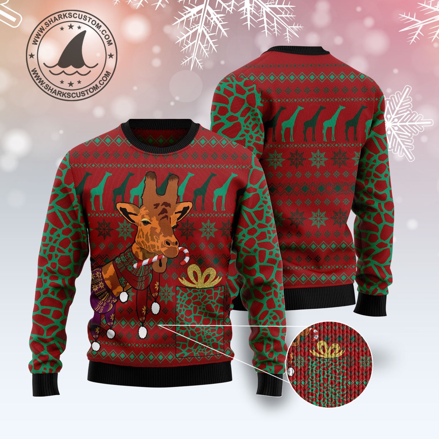 litzzy Giraffe Scarves G51029 Ugly Christmas Sweater -  Best Gift For Christmas, Noel Malalan - Christmas Signature sweater   