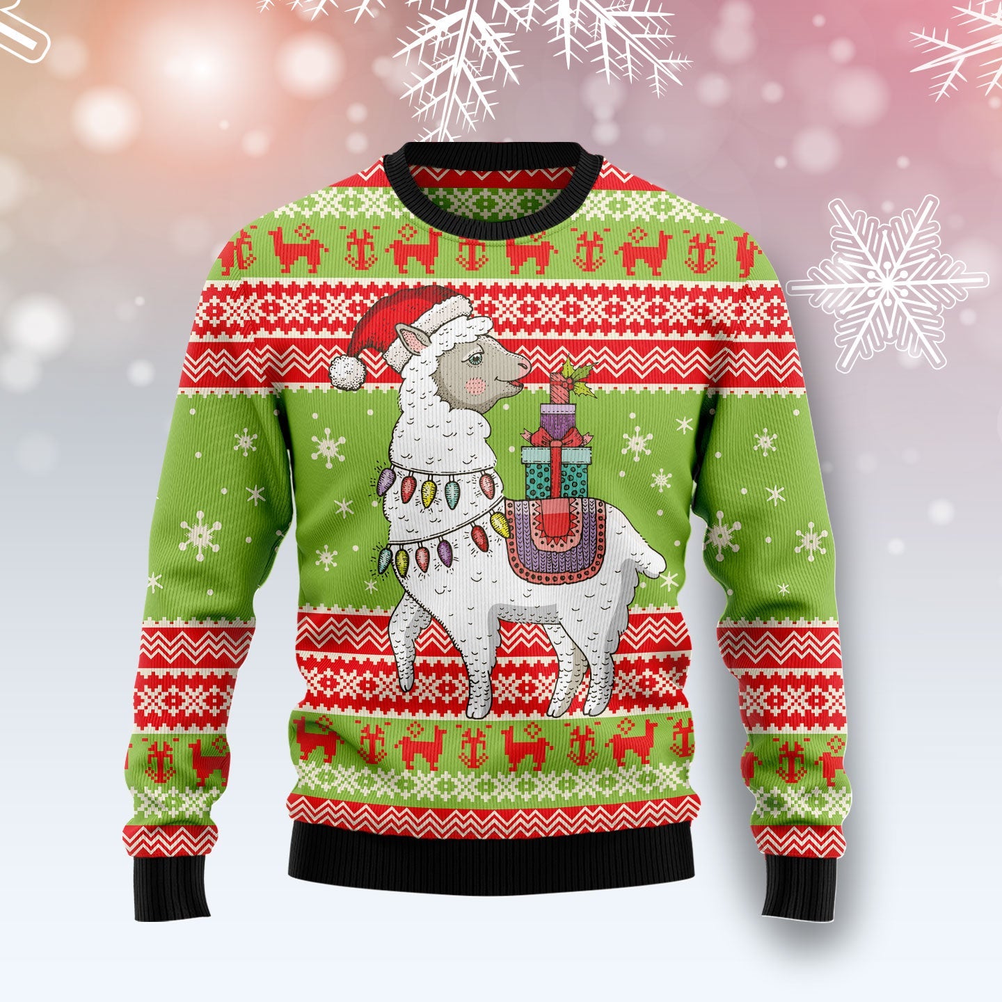 litzzy Love Llama G5114 Ugly Christmas Sweater -  Best Gift For Christmas, Noel Malalan - Christmas Signature sweater   