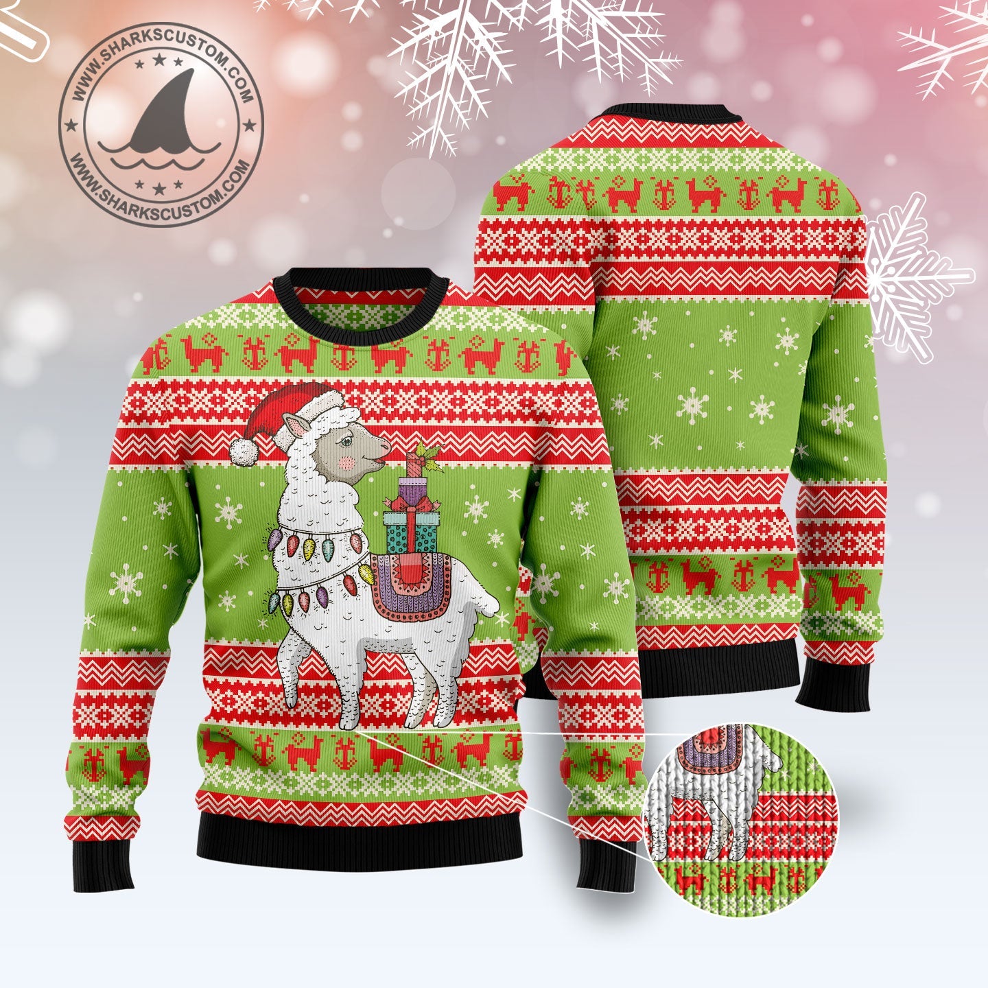 litzzy Love Llama G5114 Ugly Christmas Sweater -  Best Gift For Christmas, Noel Malalan - Christmas Signature sweater   