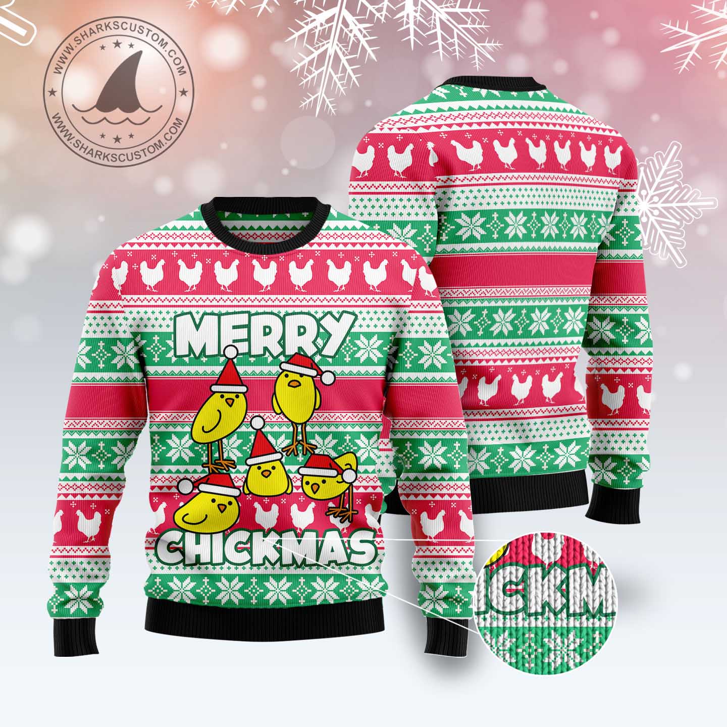 litzzy Merry Chickmas G51013 - Ugly Christmas Sweater -  Best Gift For Christmas, Noel Malalan - Christmas Signature sweater   