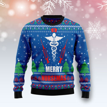 litzzy Merry Nursemas G51026 Ugly Christmas Sweater -  Best Gift For Christmas, Noel Malalan - Christmas Signature sweater   
