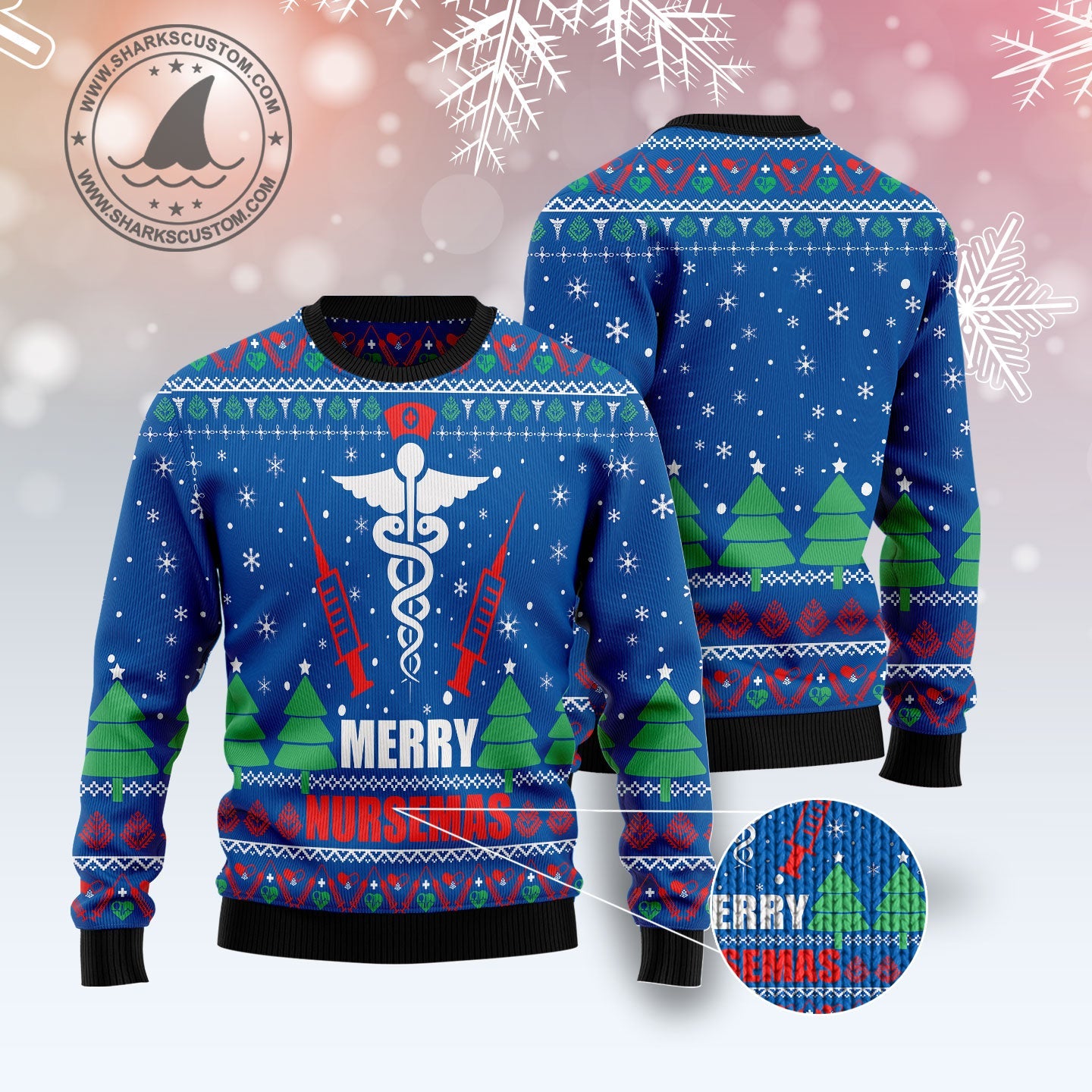 litzzy Merry Nursemas G51026 Ugly Christmas Sweater -  Best Gift For Christmas, Noel Malalan - Christmas Signature sweater   
