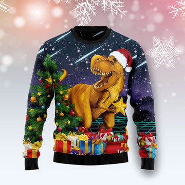 litzzy Merry T-rex Christmas G5114 Ugly Christmas Sweater -  Best Gift For Christmas, Noel Malalan - Christmas Signature sweater   