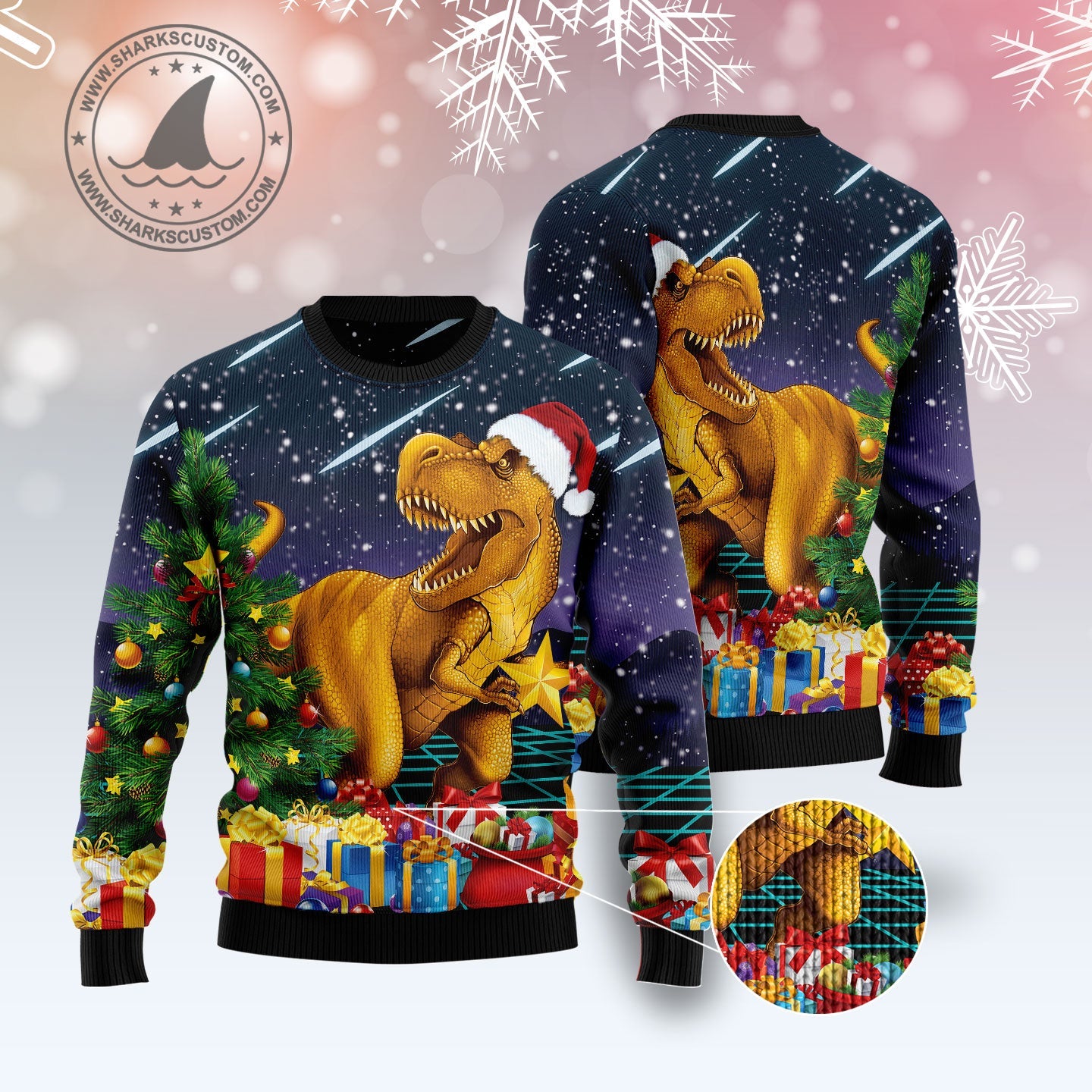litzzy Merry T-rex Christmas G5114 Ugly Christmas Sweater -  Best Gift For Christmas, Noel Malalan - Christmas Signature sweater   