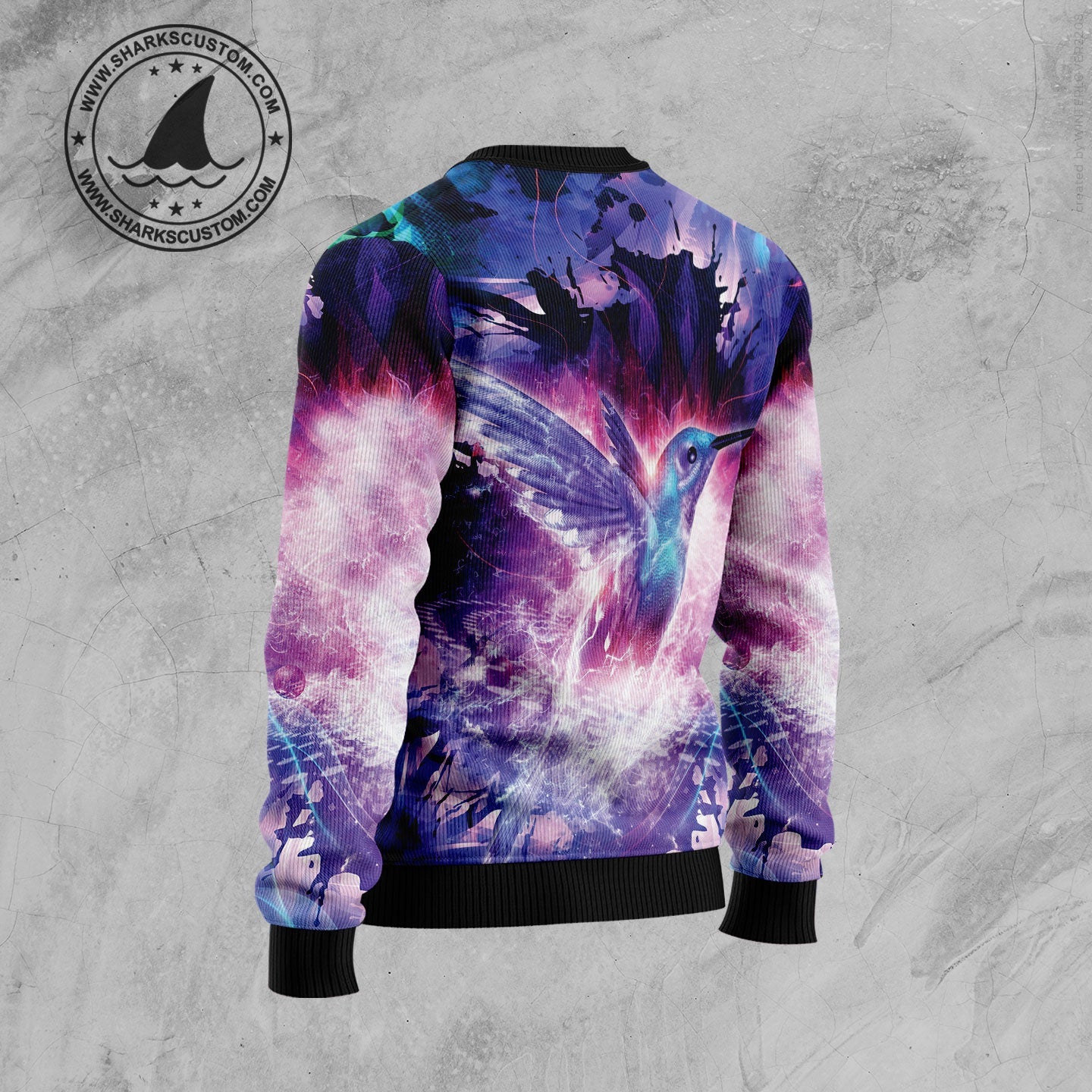 litzzy Purple Hummingbird G5115 Ugly Christmas Sweater -  Best Gift For Christmas, Noel Malalan - Christmas Signature sweater   