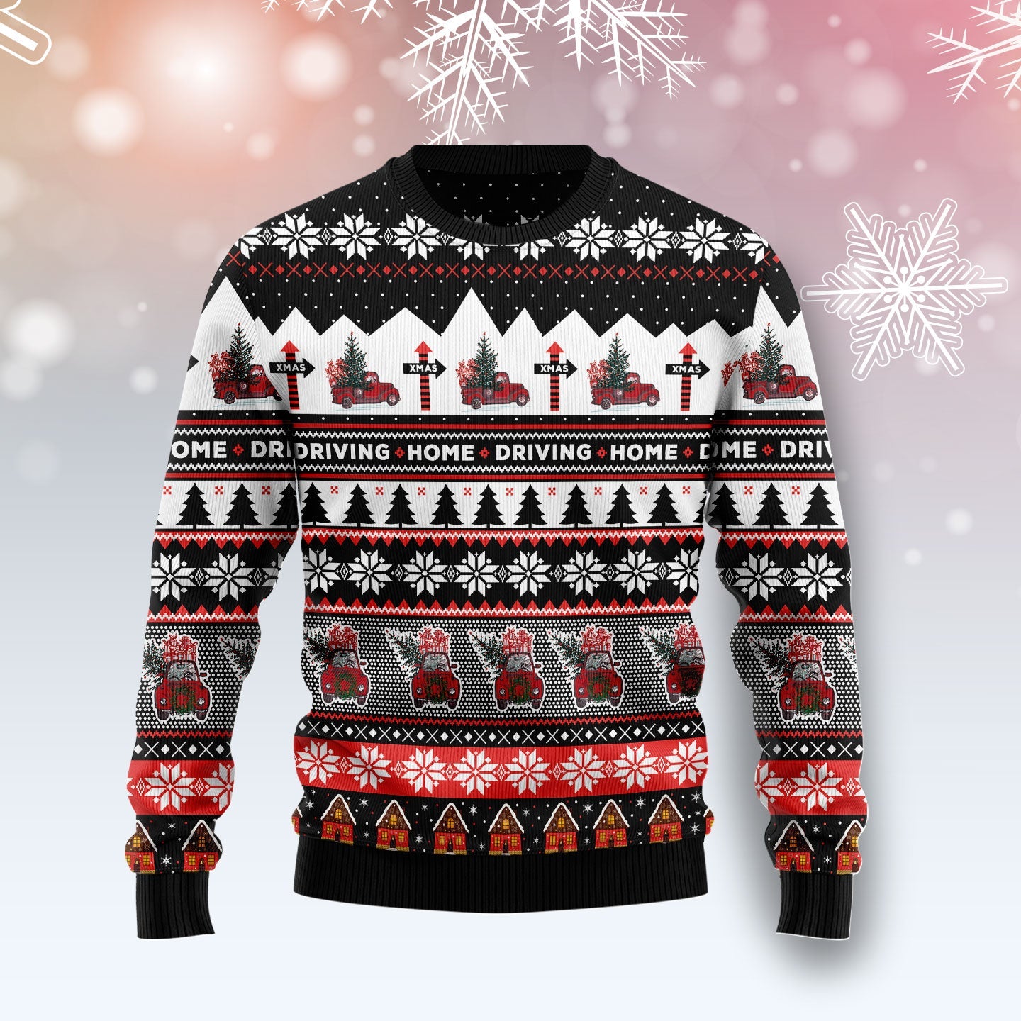 litzzy Truck Driving Home G5112 Ugly Christmas Sweater -  Best Gift For Christmas, Noel Malalan - Christmas Signature sweater   
