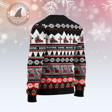 litzzy Truck Driving Home G5112 Ugly Christmas Sweater -  Best Gift For Christmas, Noel Malalan - Christmas Signature sweater   