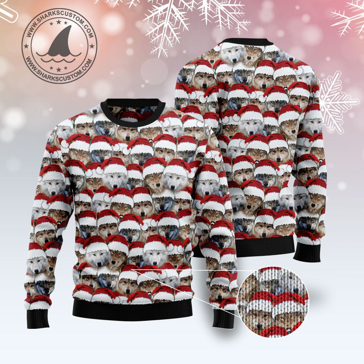 litzzy Santa Wolf G5115 Ugly Christmas Sweater -  Best Gift For Christmas, Noel Malalan - Christmas Signature sweater   
