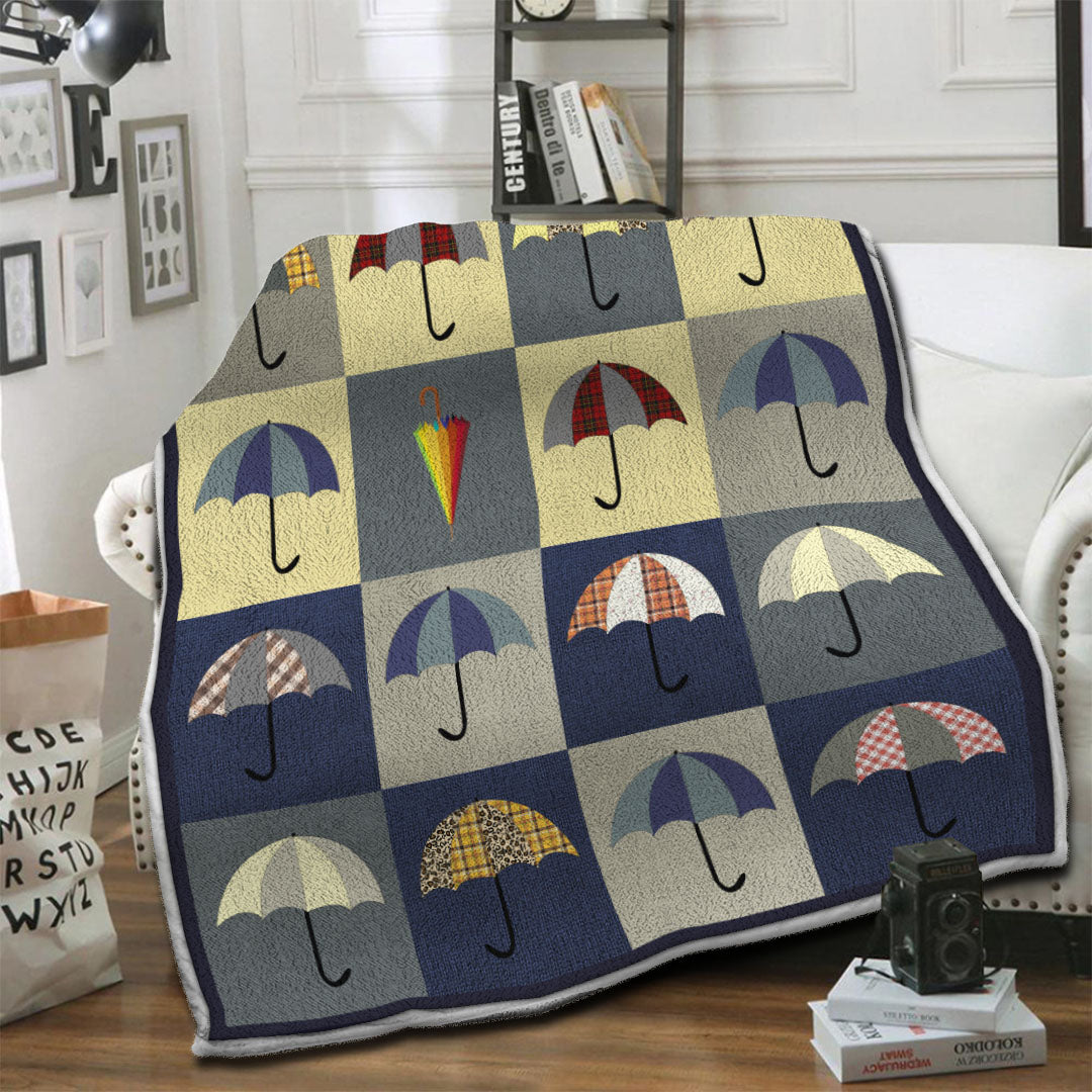 litzzy Umbrella Fleece Blanket HST19103952 Fleece Blanket   