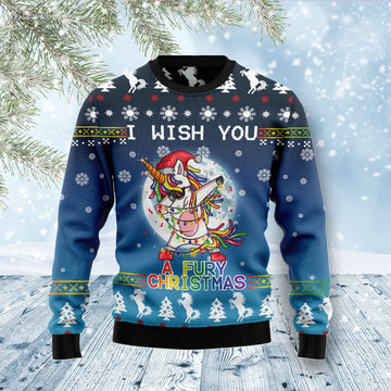 litzzy Unicorn Fury D1011 Ugly Christmas Sweater -  Best Gift For Christmas, Noel Malalan - Christmas Signature sweater   