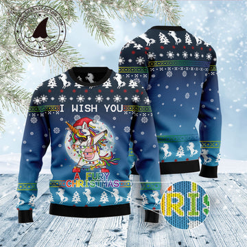 litzzy Unicorn Fury D1011 Ugly Christmas Sweater -  Best Gift For Christmas, Noel Malalan - Christmas Signature sweater   