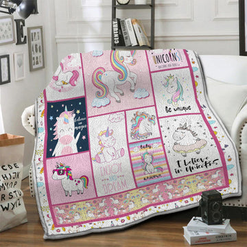 litzzy Unicorn Fleece Blanket HST19103494 Fleece Blanket   