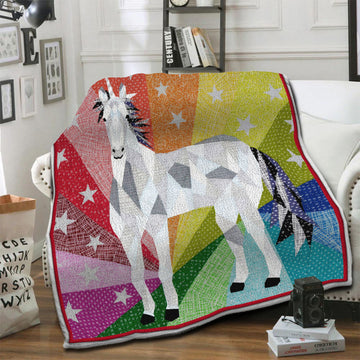 litzzy Unicorn Fleece Blanket HST19103954 Fleece Blanket   