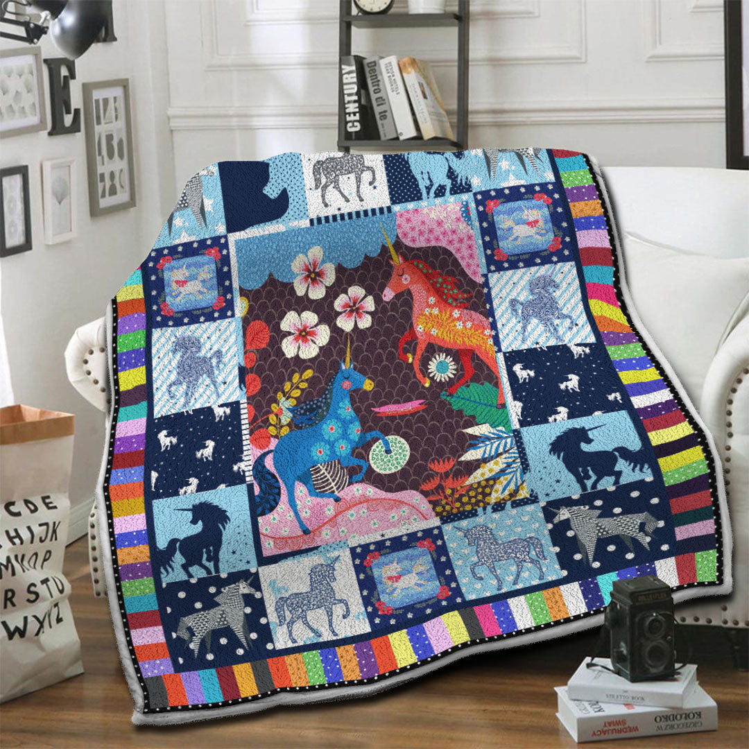 litzzy Unicorn Fleece Blanket HST1910787 Fleece Blanket   
