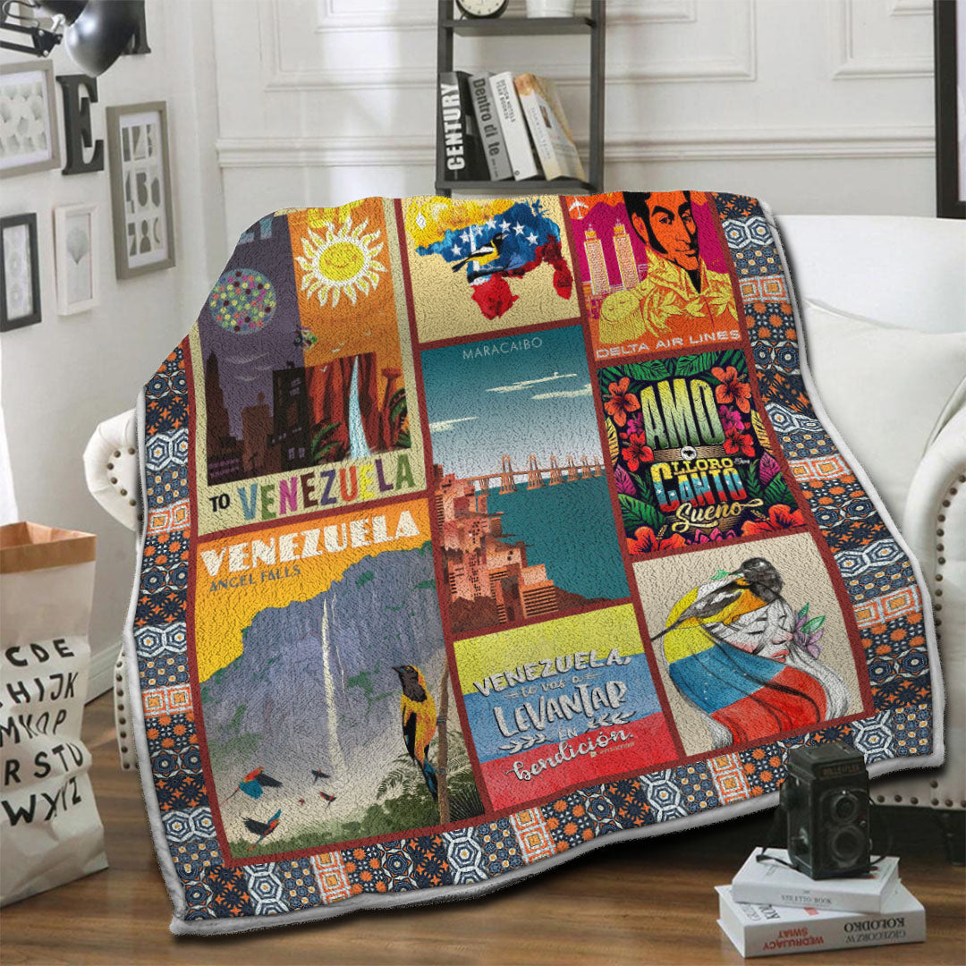 litzzy Venezuela Fleece Blanket HST19103518 Fleece Blanket   