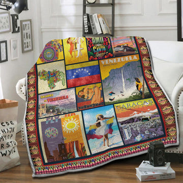 litzzy Venezuela Fleece Blanket HST19103956 Fleece Blanket   