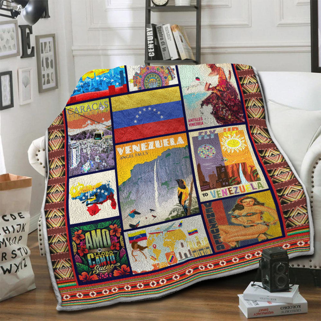 litzzy Venezuela Fleece Blanket HST19103958 Fleece Blanket   