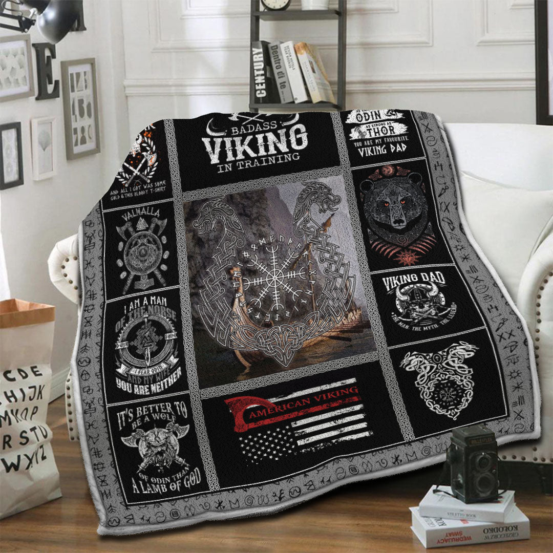 litzzy Viking Fleece Blanket HST19103963 Fleece Blanket   