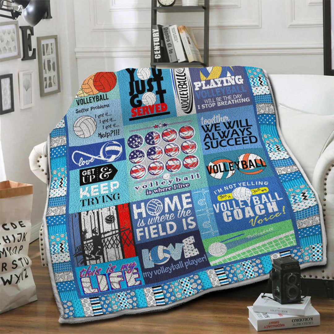 litzzy Volleyball Fleece Blanket HST19101941 Fleece Blanket   