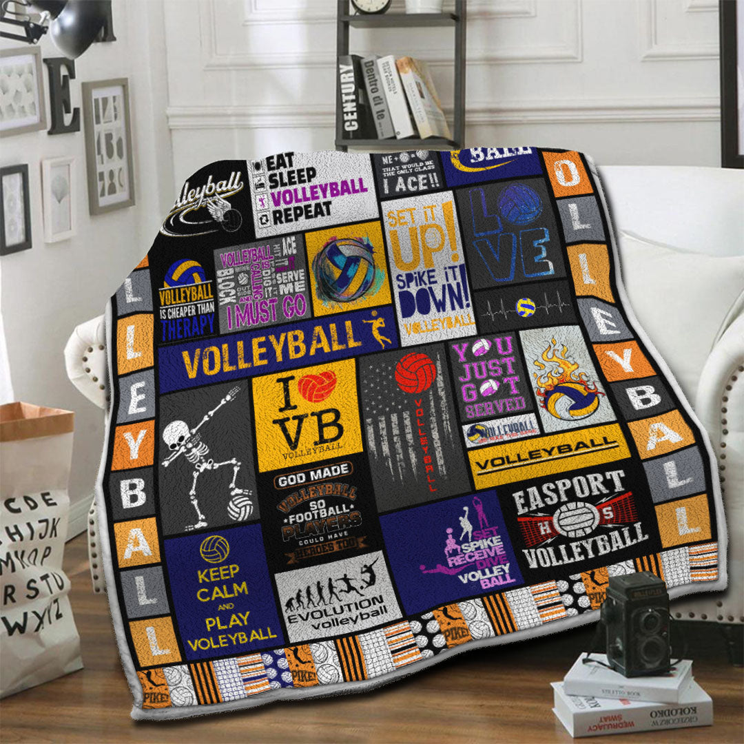 litzzy Volleyball Fleece Blanket HST1910793 Fleece Blanket   