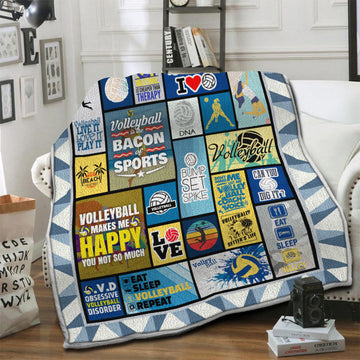 litzzy Volleyball Fleece Blanket HST1910996 Fleece Blanket   