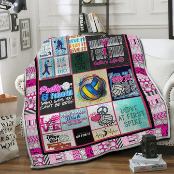 litzzy Volleyball HQT16101247 Fleece Blanket Fleece Blanket   