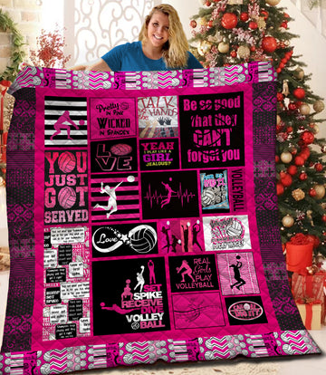 litzzy Volleyball Fleece Blanket HQT2011135 Quilt Blanket   