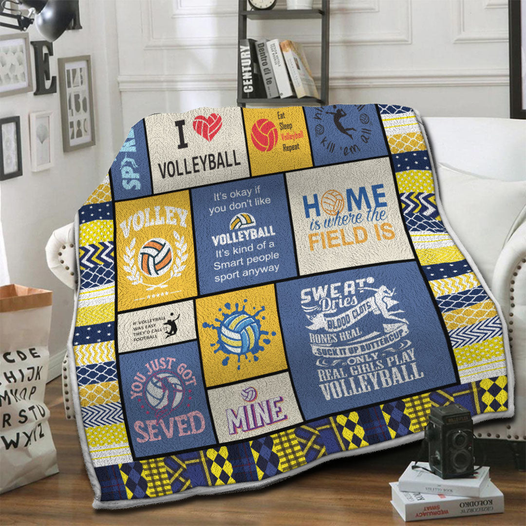 litzzy Volleyball HQT16101252 Fleece Blanket Fleece Blanket   