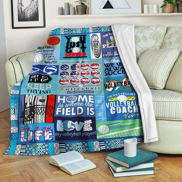 litzzy Volleyball Fleece Blanket HST19101941 Fleece Blanket   