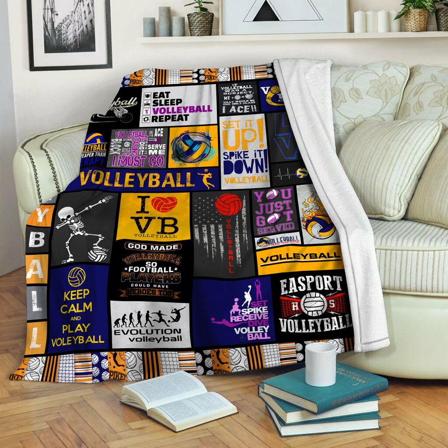 litzzy Volleyball Fleece Blanket HST1910793 Fleece Blanket   