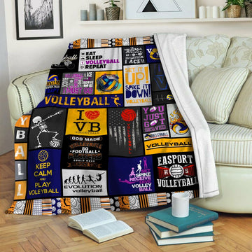 litzzy Volleyball Fleece Blanket HST1910793 Fleece Blanket   