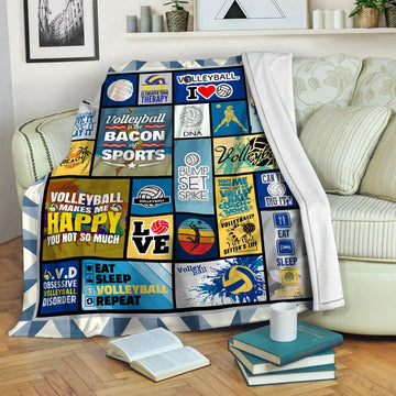 litzzy Volleyball Fleece Blanket HST1910996 Fleece Blanket   