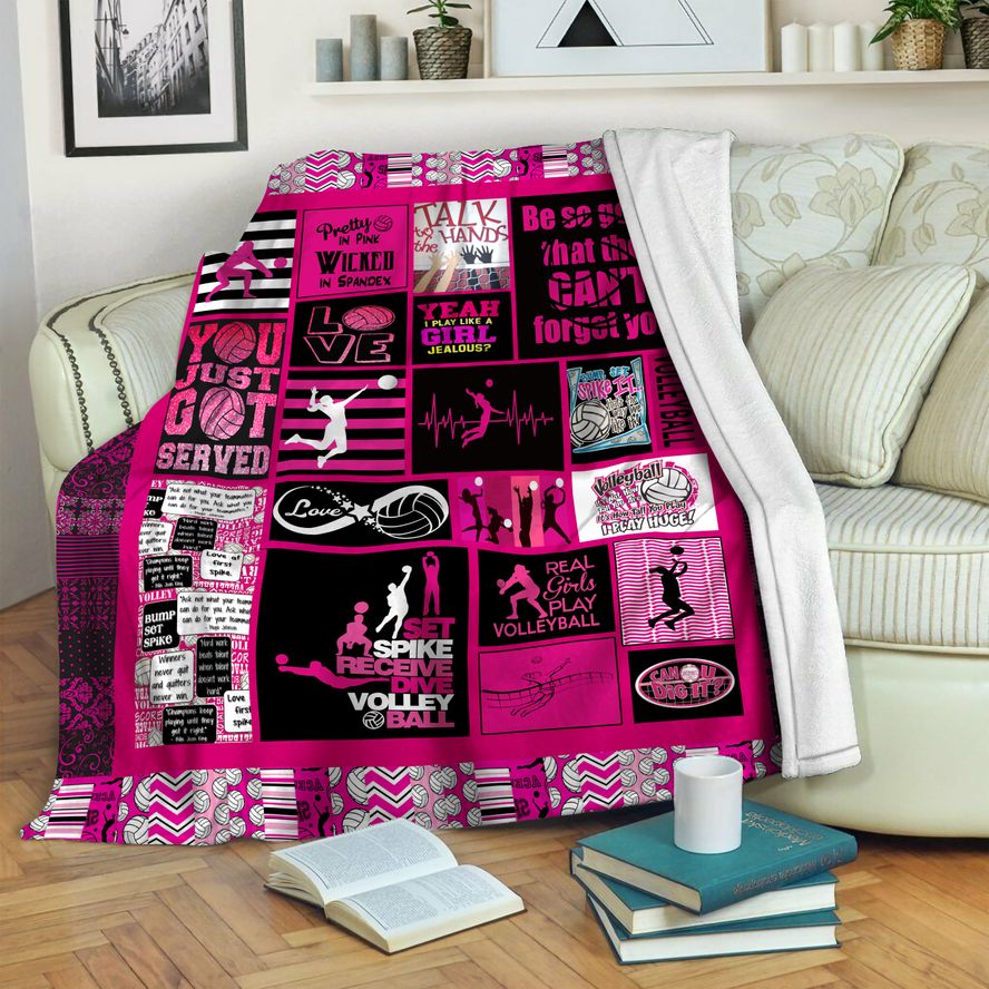 litzzy Volleyball HQT16101250 Fleece Blanket Fleece Blanket   