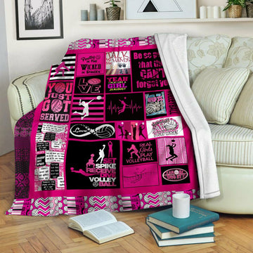 litzzy Volleyball HQT16101250 Fleece Blanket Fleece Blanket   