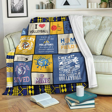 litzzy Volleyball HQT16101252 Fleece Blanket Fleece Blanket   
