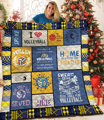 litzzy Volleyball HQT16101252 Fleece Blanket Quilt Blanket   