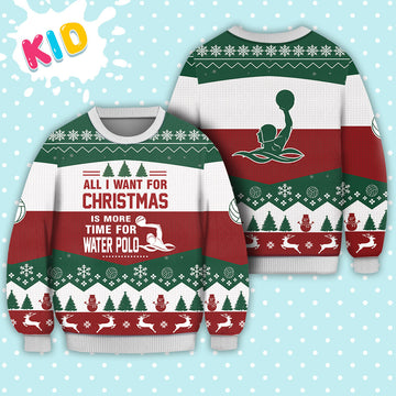 litzzy Water Polo All I Want For Christmas Sweater Christmas Knitted Print Sweatshirt - Best Gift For Christmas, Noel Malalan - Christmas Signature - Ugly Christmas Sweater Sweater Kid XS 