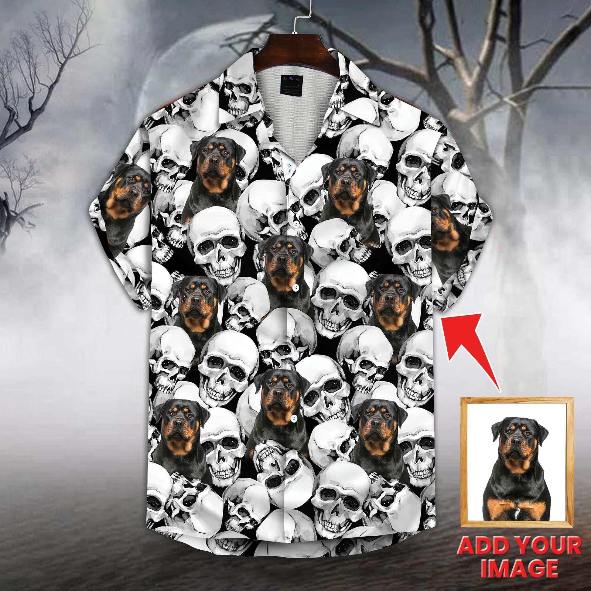 litzzy Custom Skull Short-Sleeve Hawaiian Shirt Hawaii Shirt S 1 