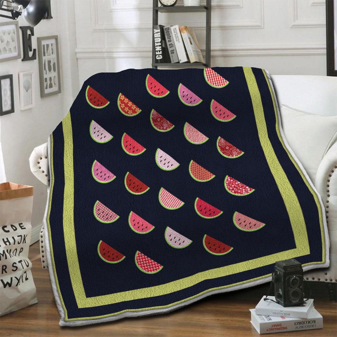 litzzy Watermelon Fleece Blanket HST19103969 Fleece Blanket   