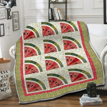 litzzy Watermelon Fleece Blanket LML231001TD Fleece Blanket   